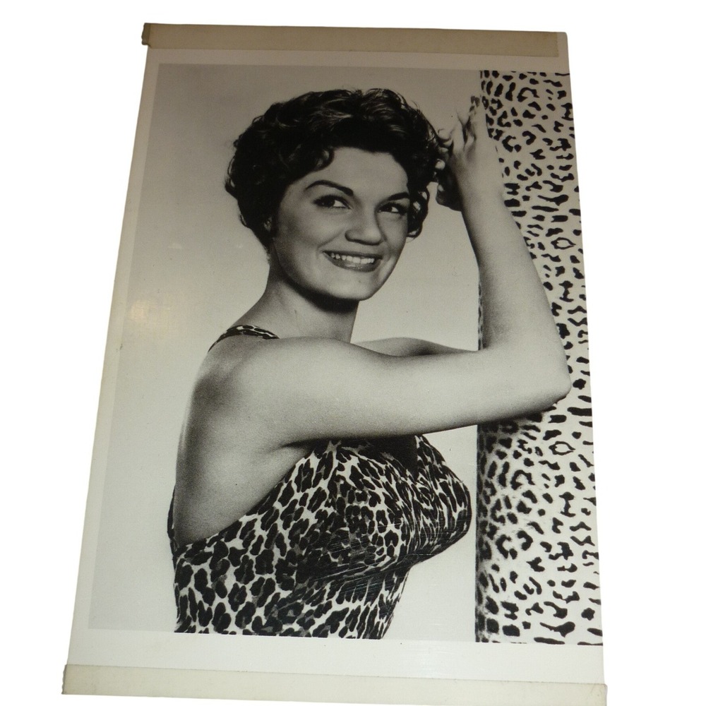 Vintage Connie Francis Postcard Michael Ochs Archives Fotofolio Leopard Print
